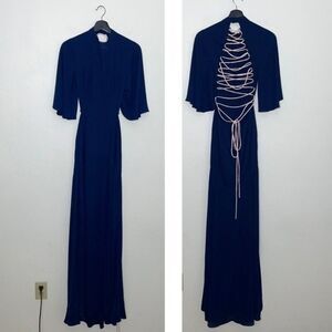 Fame and Partners Womens Size 2 High Neck Maxi Dress